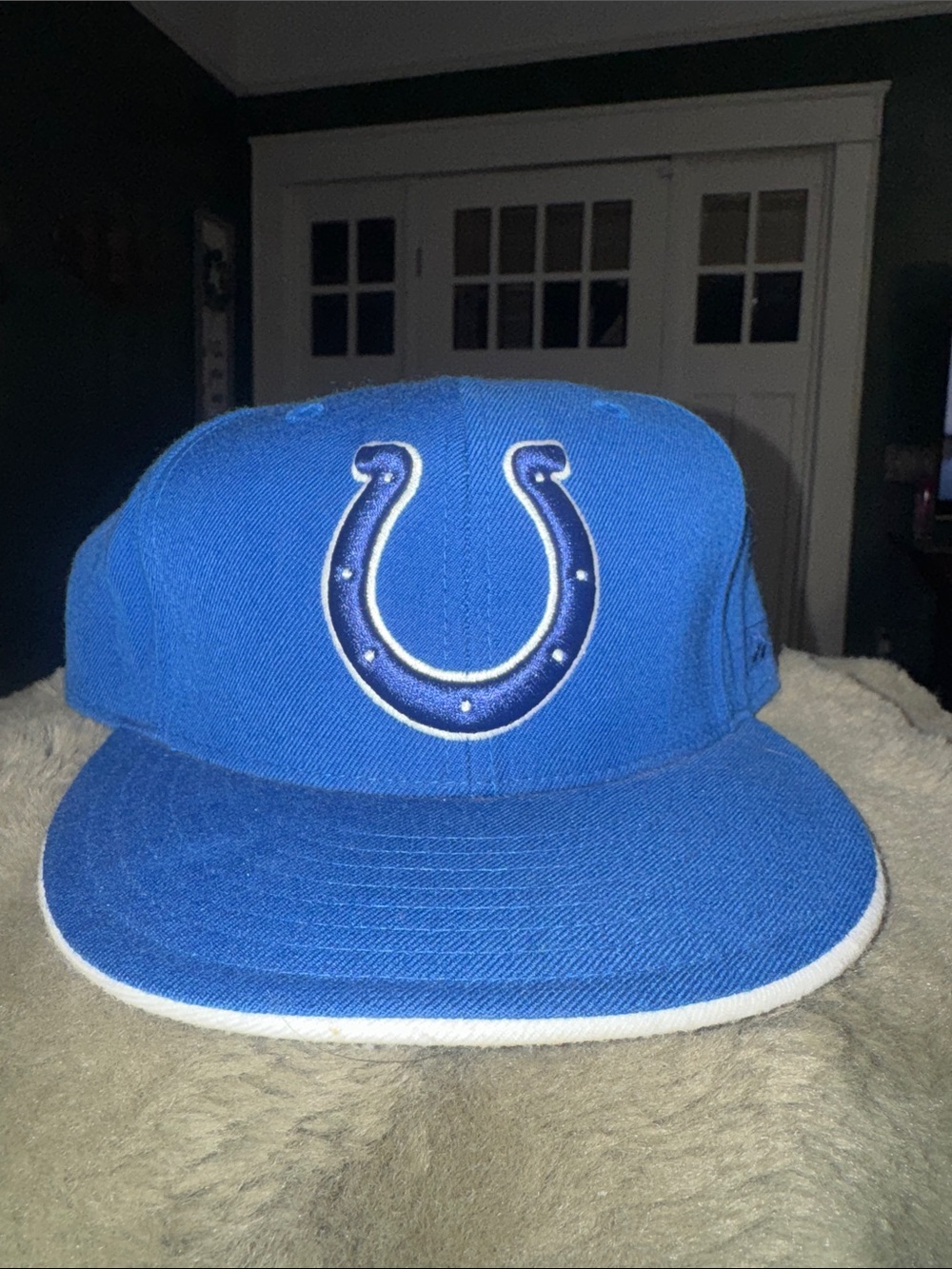 Reebok Royal Blue Horseshoe Snapback Hat with White Trim